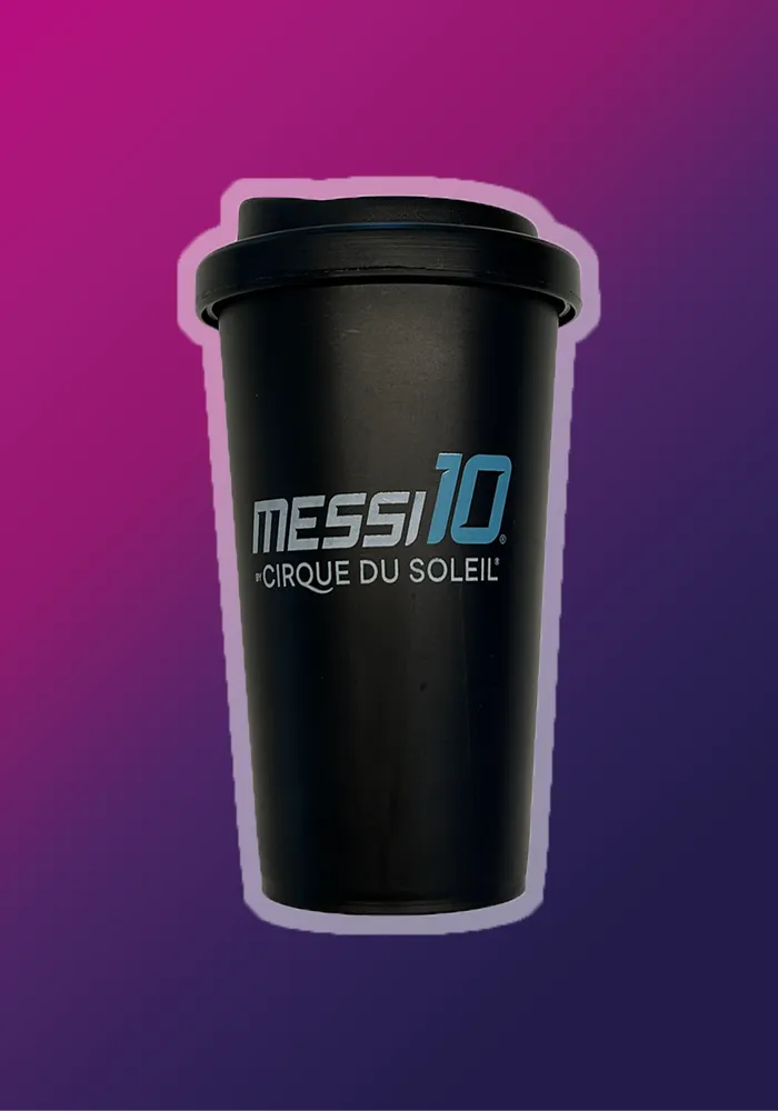 Vaso reutilizable con tapa Messi10
